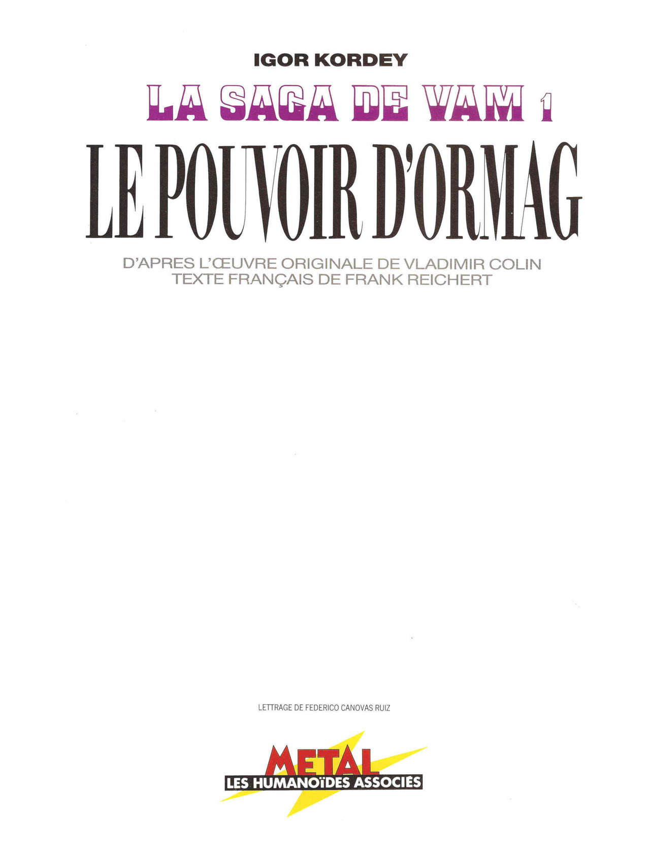 La Saga de Vam - T01 - Le pouvoir d'Ormag page 3 full