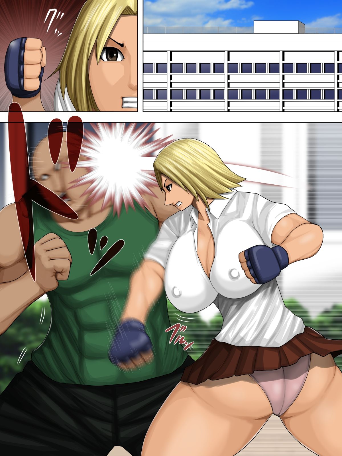 Furyou Musume vs Aiki Jujitsu -Furyou Musume ga Juurin Sareru Kakutou Eroryona Manga- page 2 full