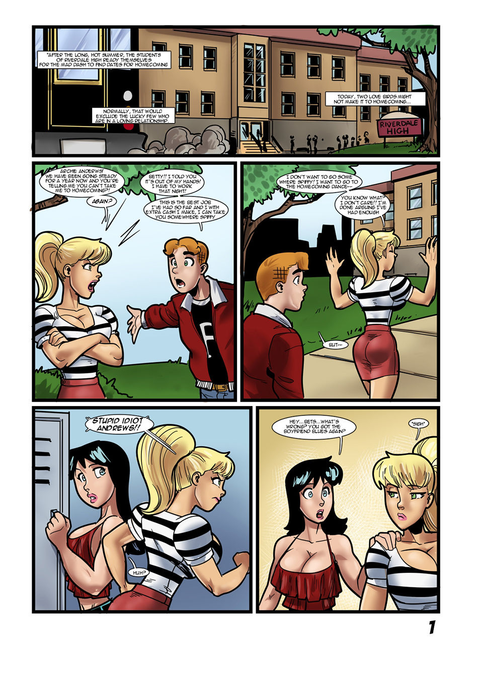 Betty and Veronica in Once You Go Black page 2 full