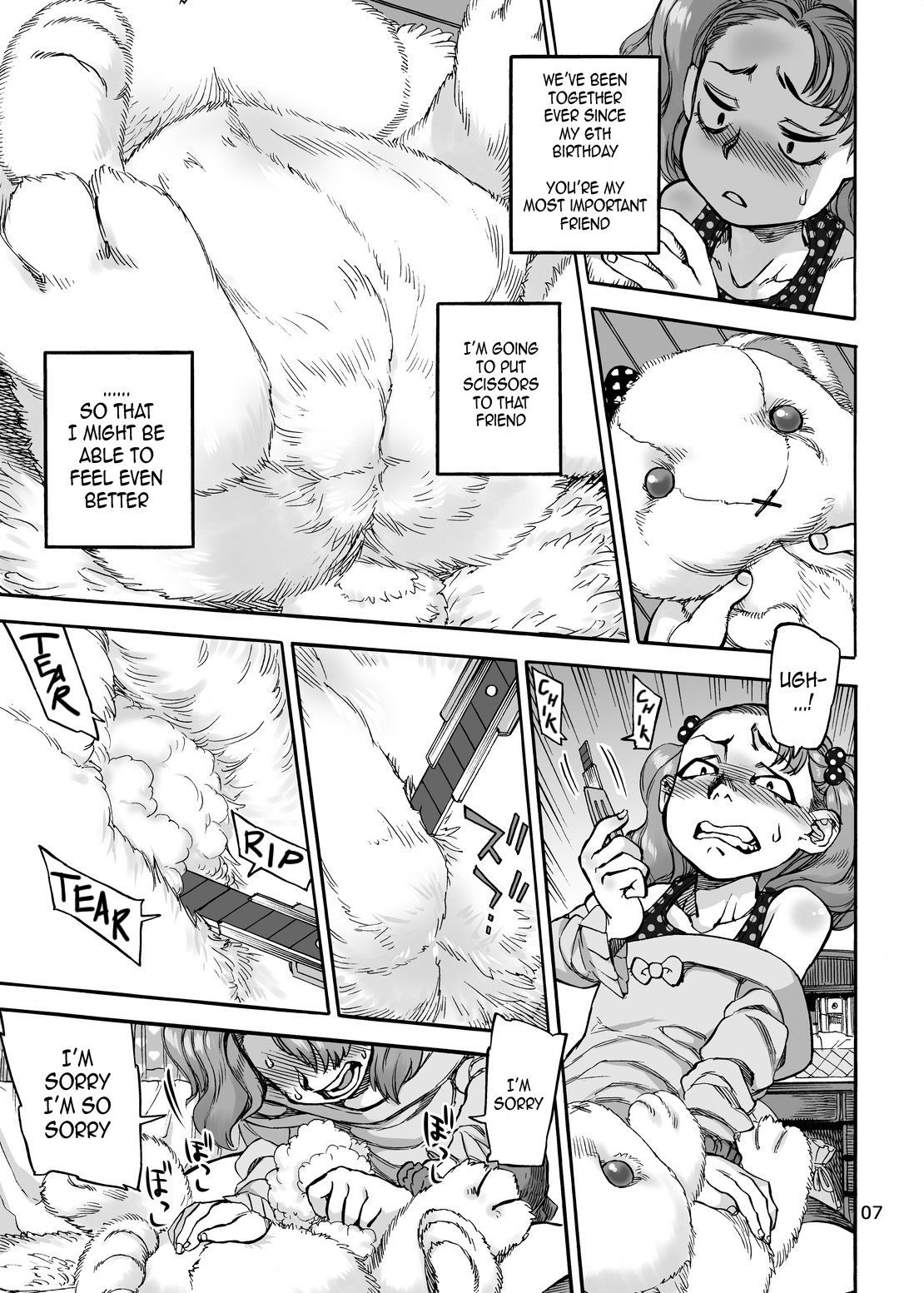Onaho Gurumi de Fude Oroshi | Losing Her Virginity with an Onahole page 7 full