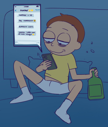 [137deadlysins/stickyickysmut] -  summer/morty sinfest circa cover