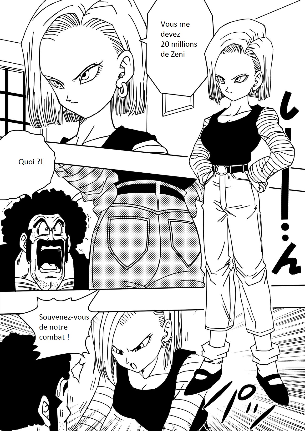 18-gou to Mister Satan!! Seiteki Sentou! page 1 full