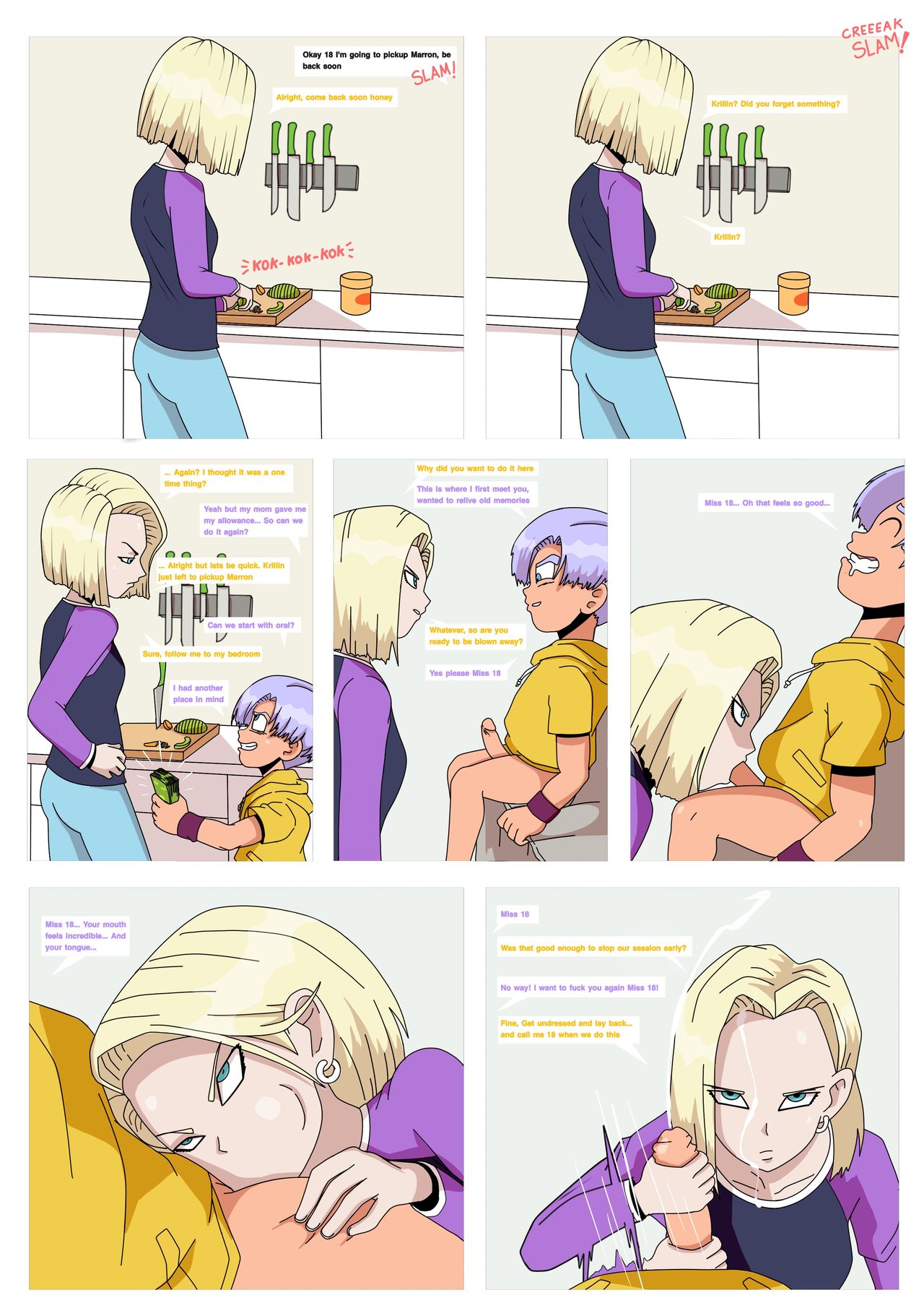 Trunks x Android 18 - Page 1 - Comic Porn XXX