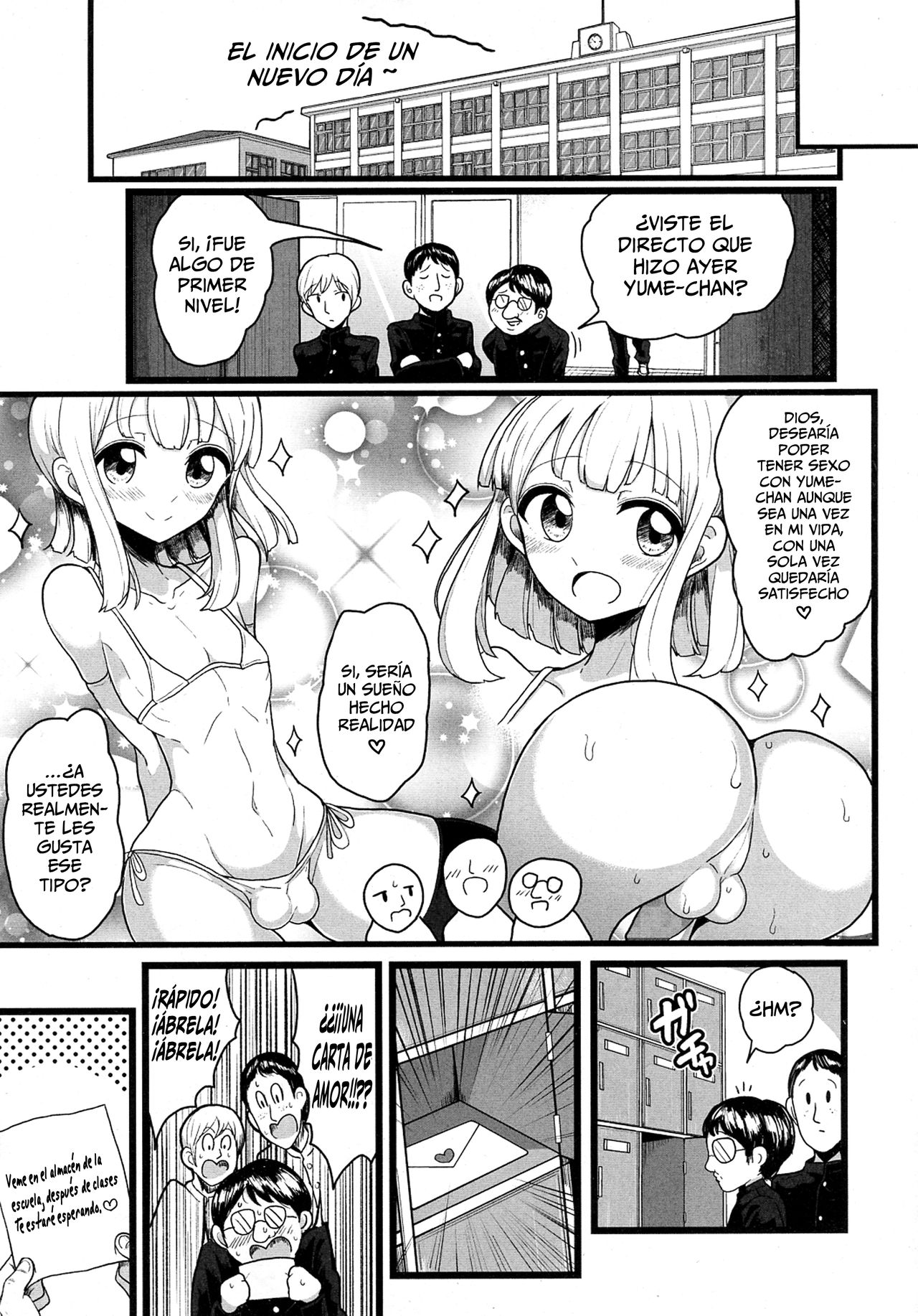 Class de Medatanai Jimi Megane no Aitsu wa Hentai Bitch no Otokonoko!? | El Escuálido y Callado Cuatro Ojos de la Clase Es en Realidad… ¿¡Un Pervertido Trap!? page 3 full