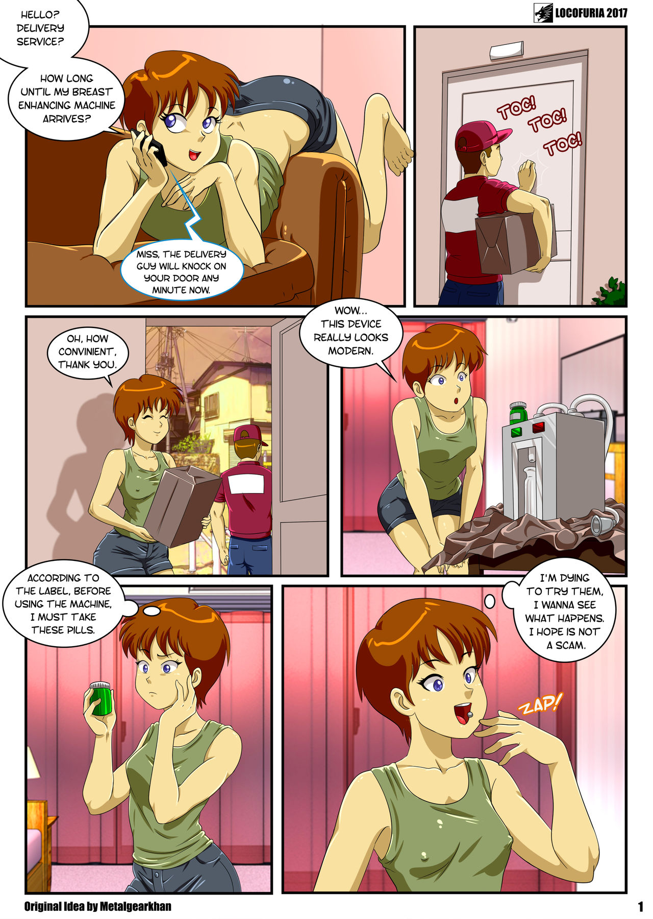 Locofuria Milking Expansion Comic page 1 full