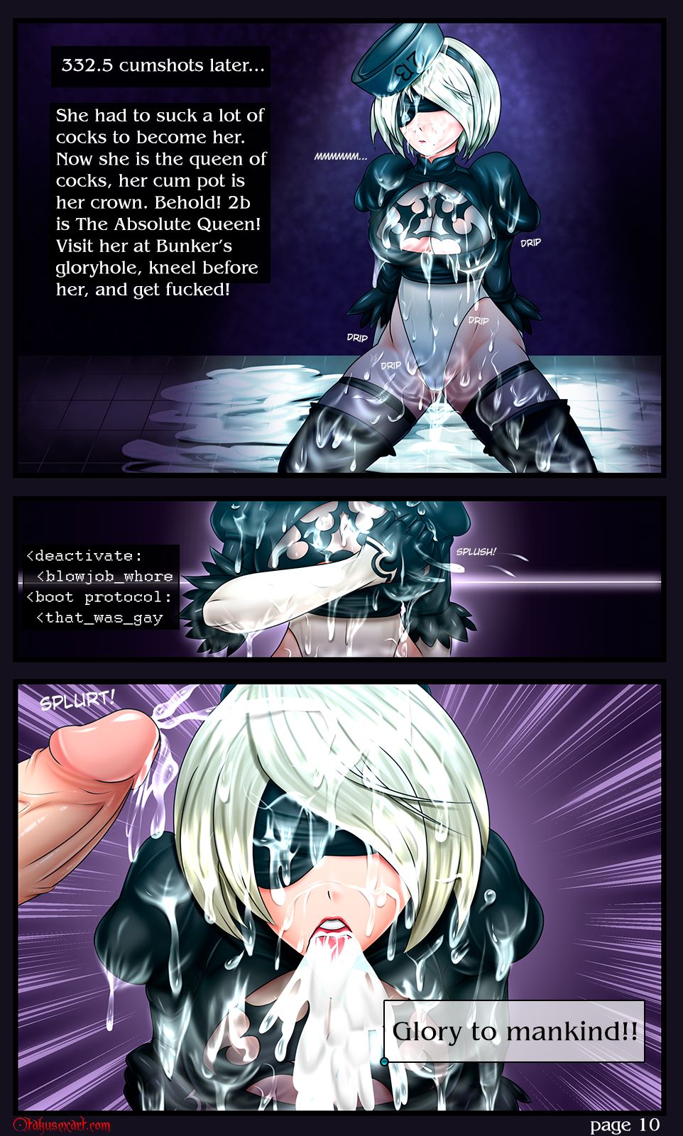 Nier Autofellatio - Nier Automata Hentai Manga page 11 full