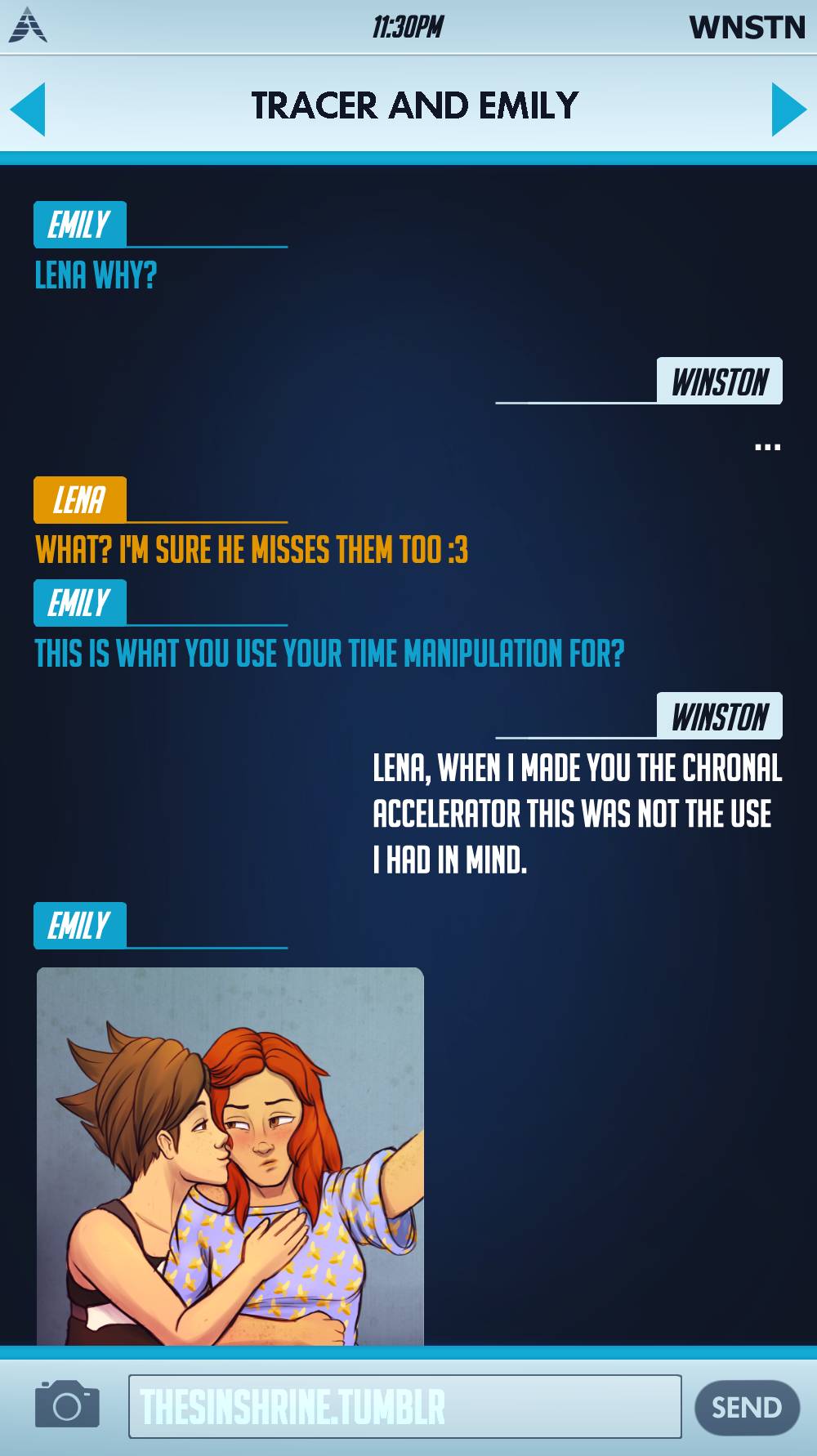 Tracer and Emily Texting Winston page 2 full