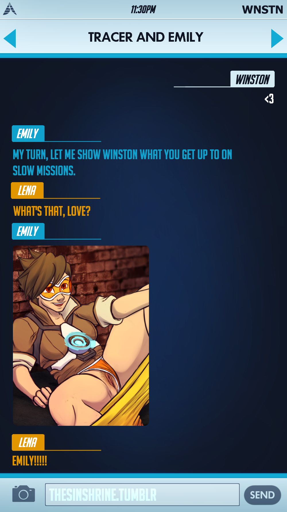 Tracer and Emily Texting Winston page 3 full