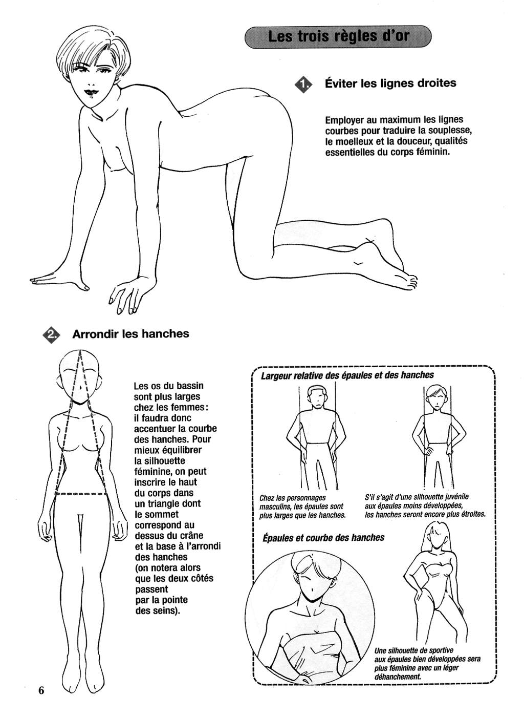 Le dessin du Manga 04 - Personnages feminin, Attitudes, Expressions page 7 full