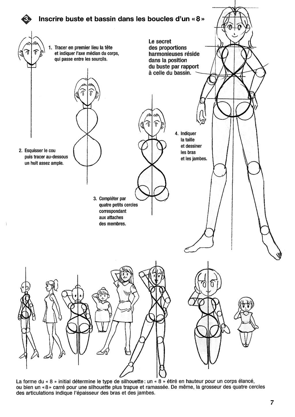 Le dessin du Manga 04 - Personnages feminin, Attitudes, Expressions page 8 full