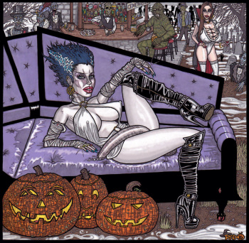 [Theseus9] Halloween Hangout with Futa Bride cover
