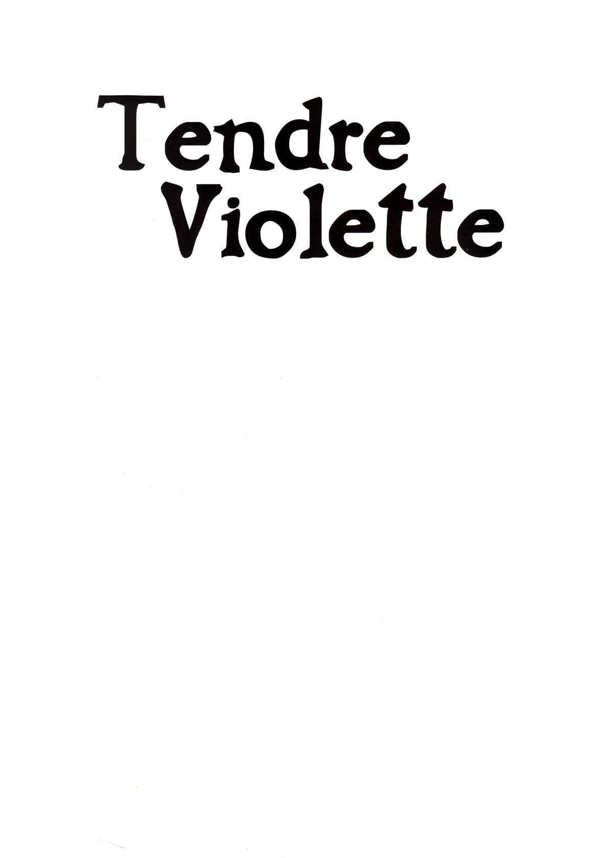 Tendre Violette - T04 - l'Alsacien page 2 full