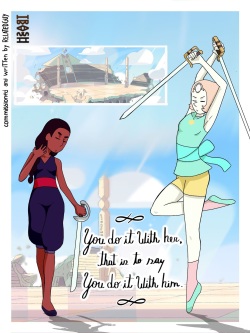 You do it with her, that is to say you do it with him.