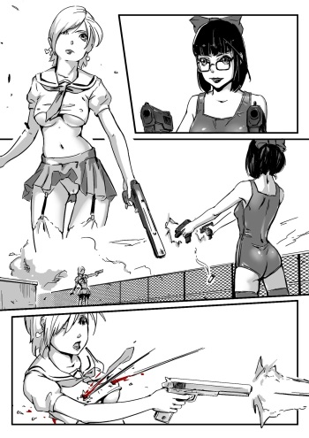 [CrimsonRed] School girls duel cover