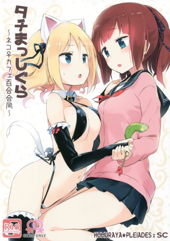 (COMITIA120) [Homuraya Pleiades, SC (Homura Subaru, Gyuunyuu Rinda)] Tachi Masshigura ~Neko Cafe Yuri Goudou~ [English] [Moizac] cover