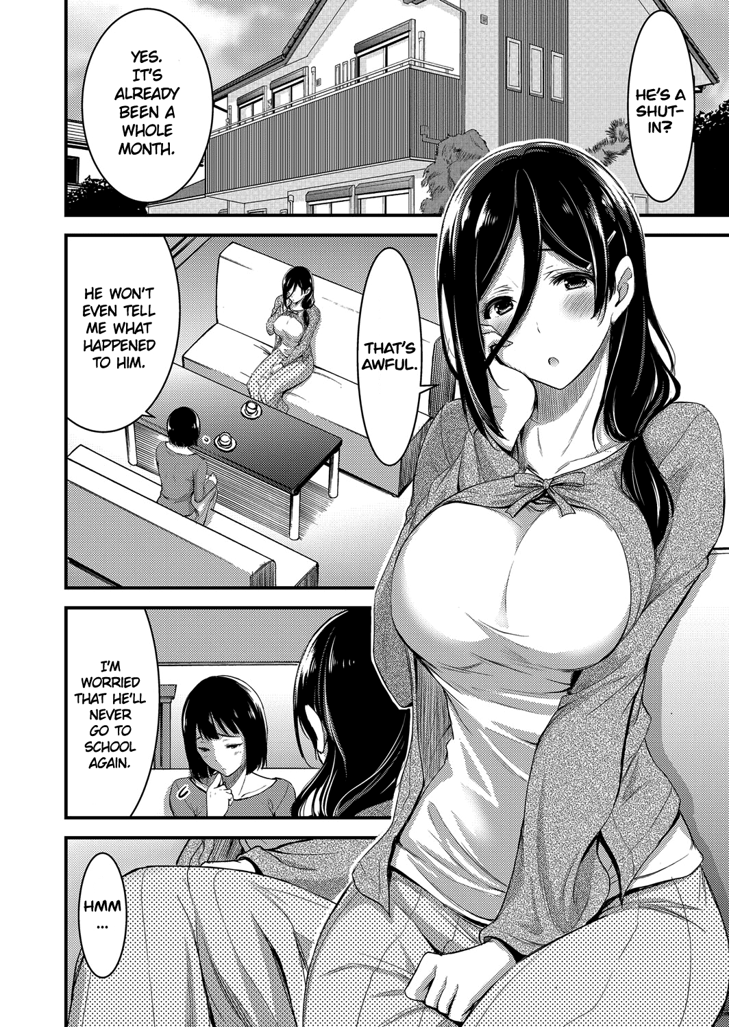 Doutei Tsumamigui Counselor ~Yuujin no Musuko ni Kindan Fudeoroshi~ | The Counselor Who Eats Virgins for Breakfast ~Deflowering Her Friend's Son~   =Dark Mac + CW= page 2 full