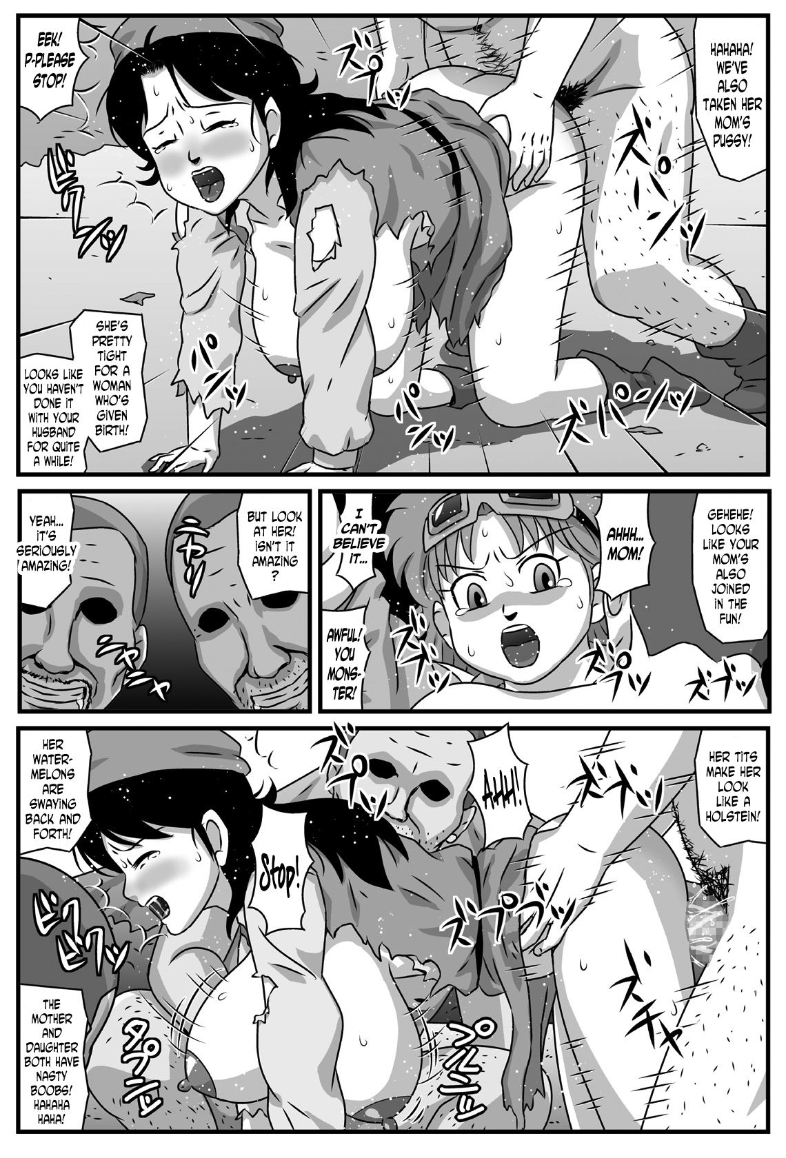 Kyonyuu Oyako ga Touzoku-dan no Nikubenki ni Nattara page 10 full
