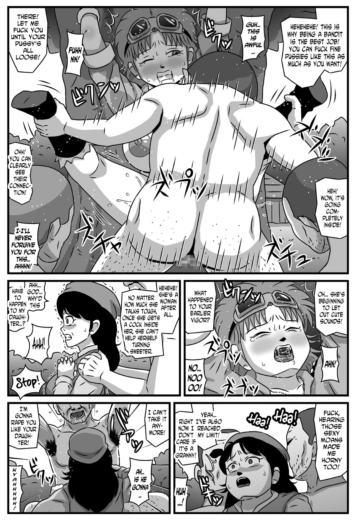 Kyonyuu Oyako ga Touzoku-dan no Nikubenki ni Nattara page 9 full