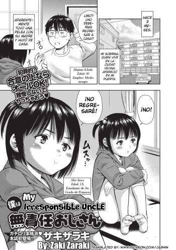 [Zaki Zaraki] Boku wa Musekinin Oji-san | Mi Tío Irresponsable (COMIC Masyo 2017-04) [Spanish] [Digital] cover