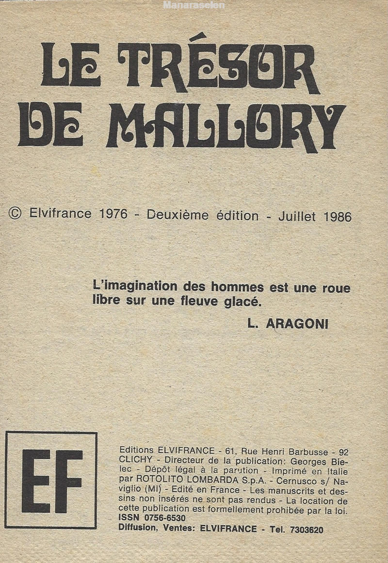 Elvifrance - Série bleu - 024 - Le trésor de Mallory page 3 full