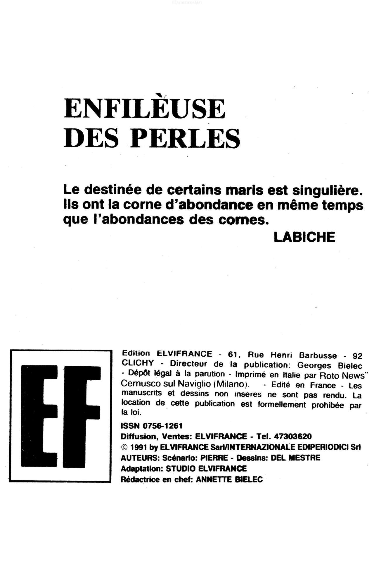 Elvifrance - Les cornards - 114 - Enfileuse des perles page 3 full