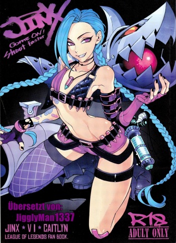 (FF23) [Turtle.Fish.Paint (Hirame Sensei)] JINX Come On! Shoot Faster (League of Legends) [German] {JigglyMan1337} [Colorized] cover