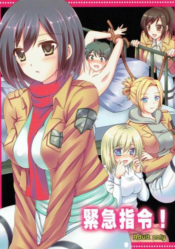 (C84) [Yururiya. (Fuyutsumi Chiaki)] Kinkyuu Shirei! (Shingeki no Kyojin) cover