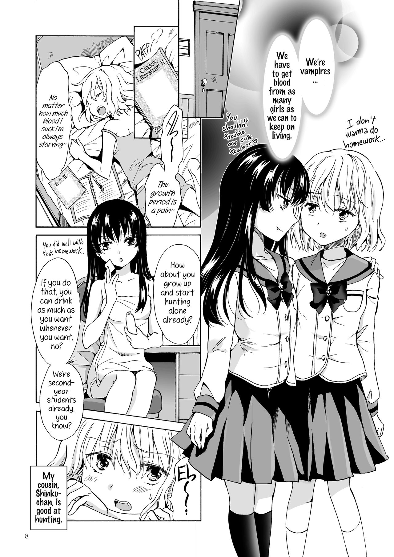 Chuu Shite Vampire Girls -Kakyuusei ni Oshioki o- | Kiss Me! Vampire Girls -Punishing a Junior- page 8 full