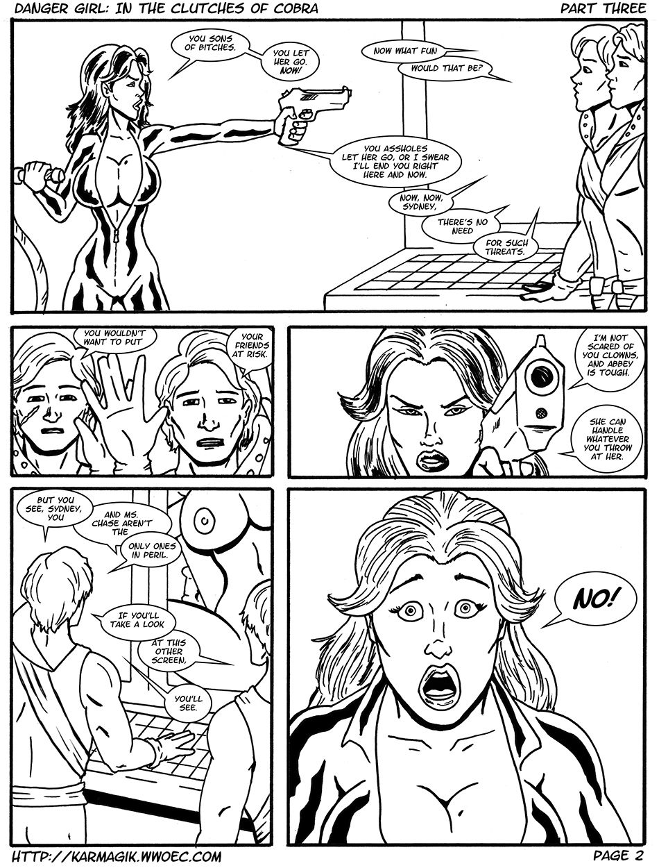 Danger Girl In the Clutches of Cobra - Ink page 12 full