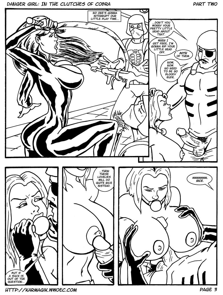 Danger Girl In the Clutches of Cobra - Ink page 7 full