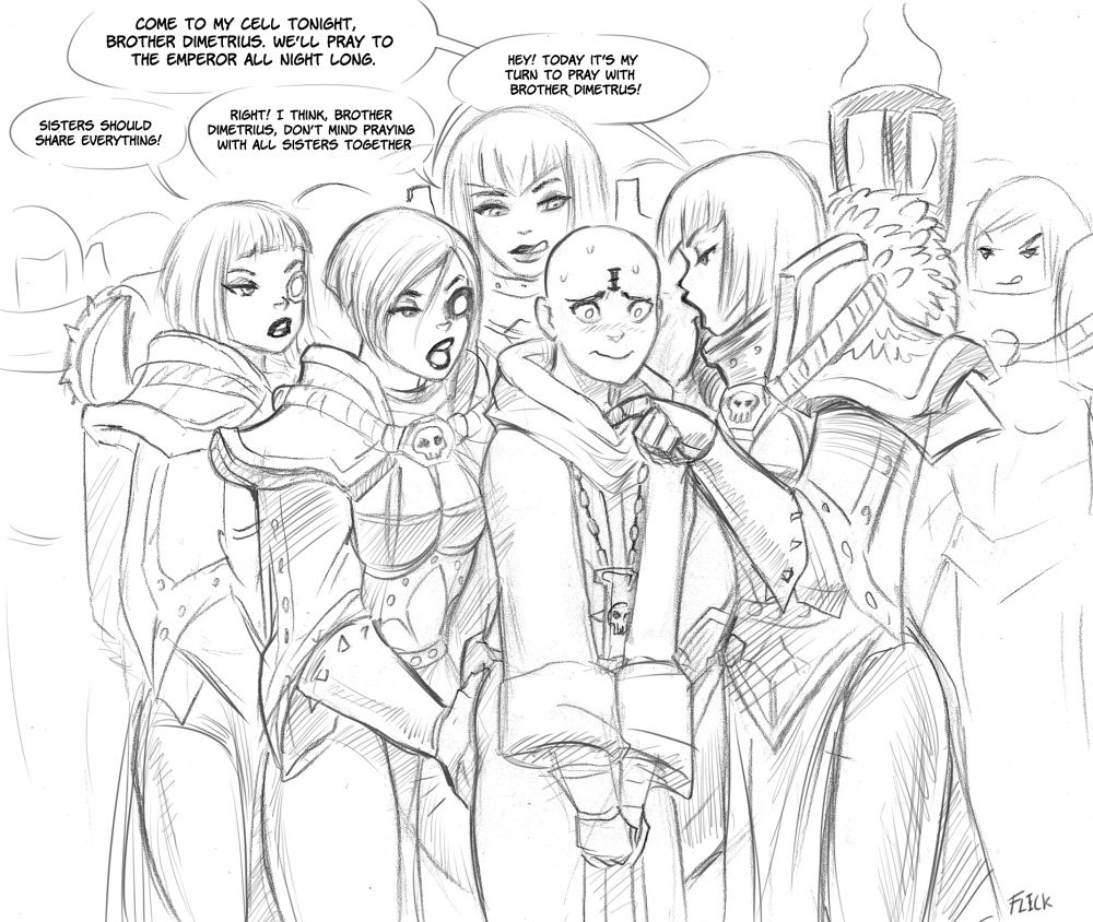 Brother Demetrius and Battle Sisters page 2 full