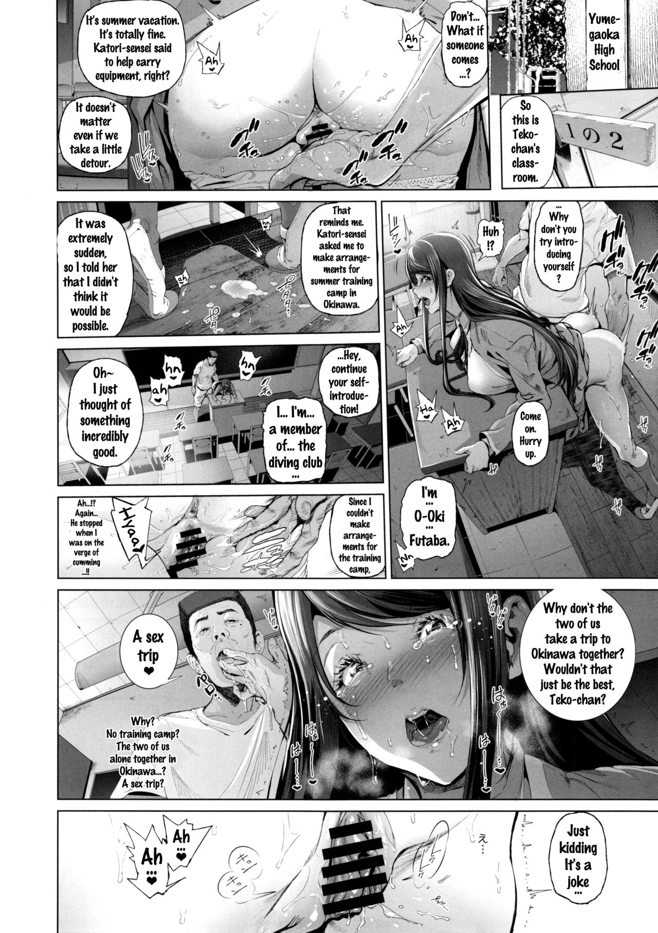 Kairaku Suisou ~Taiboku Futaba to Diving Shop Tenchou  no SEX ni Oboreru Natsu no Choukyou Gasshuku~ page 11 full