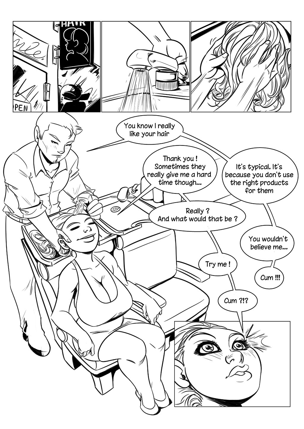 Hair Cum Hair Cut page 1 full