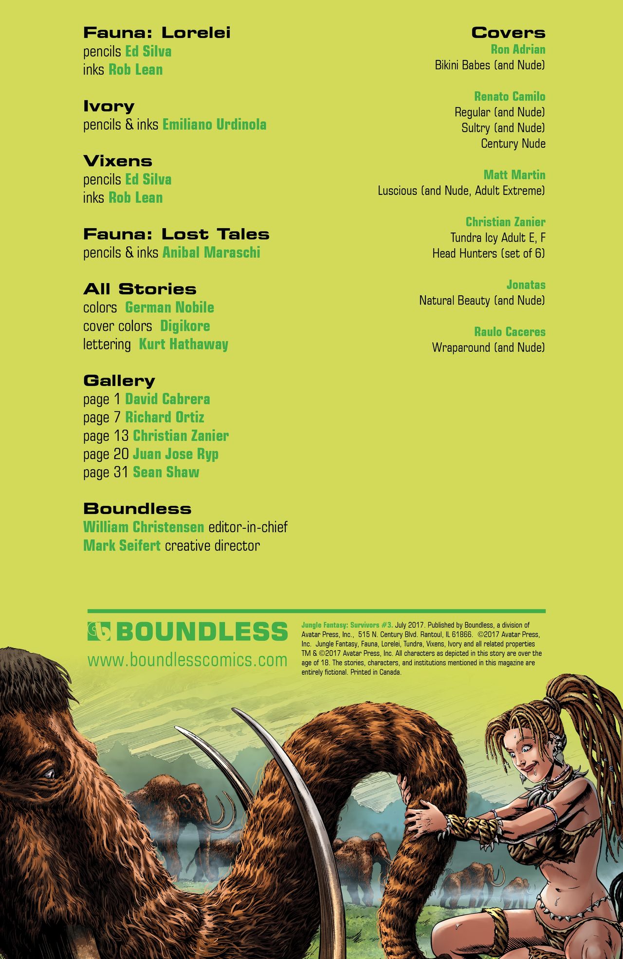Jungle Fantasy - Survivors #3 page 2 full