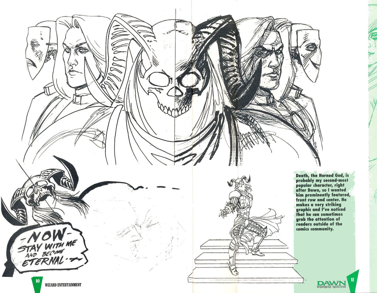 J. MICHAEL LINSNER - 1999 DAWN  GENESIS EDITION SKETCHBOOK page 12 full