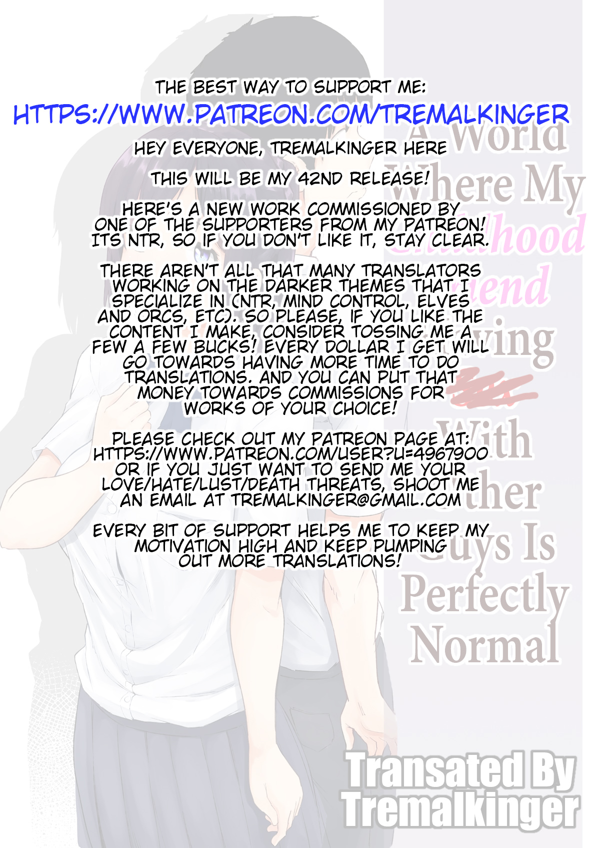 Osananajimi ga Hoka no Otoko to XX Suru no wa Atarimae no Sekai | A World Where My Childhood Friend Having Sex With Other Guys Is Perfectly Normal page 2 full