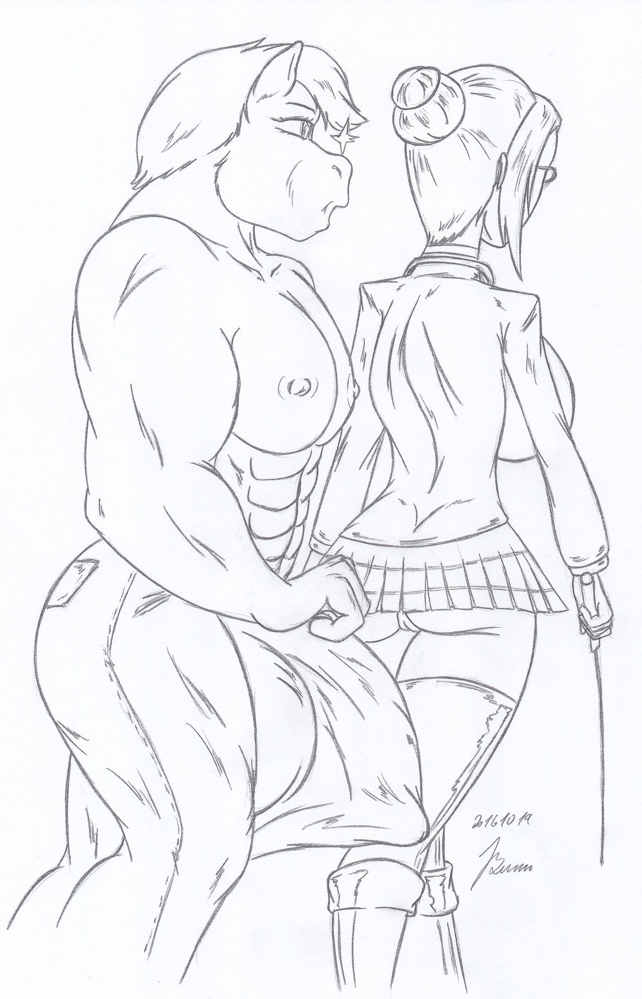 Shiraki Meiko & Titus -  _ My miny Sketches work page 2 full