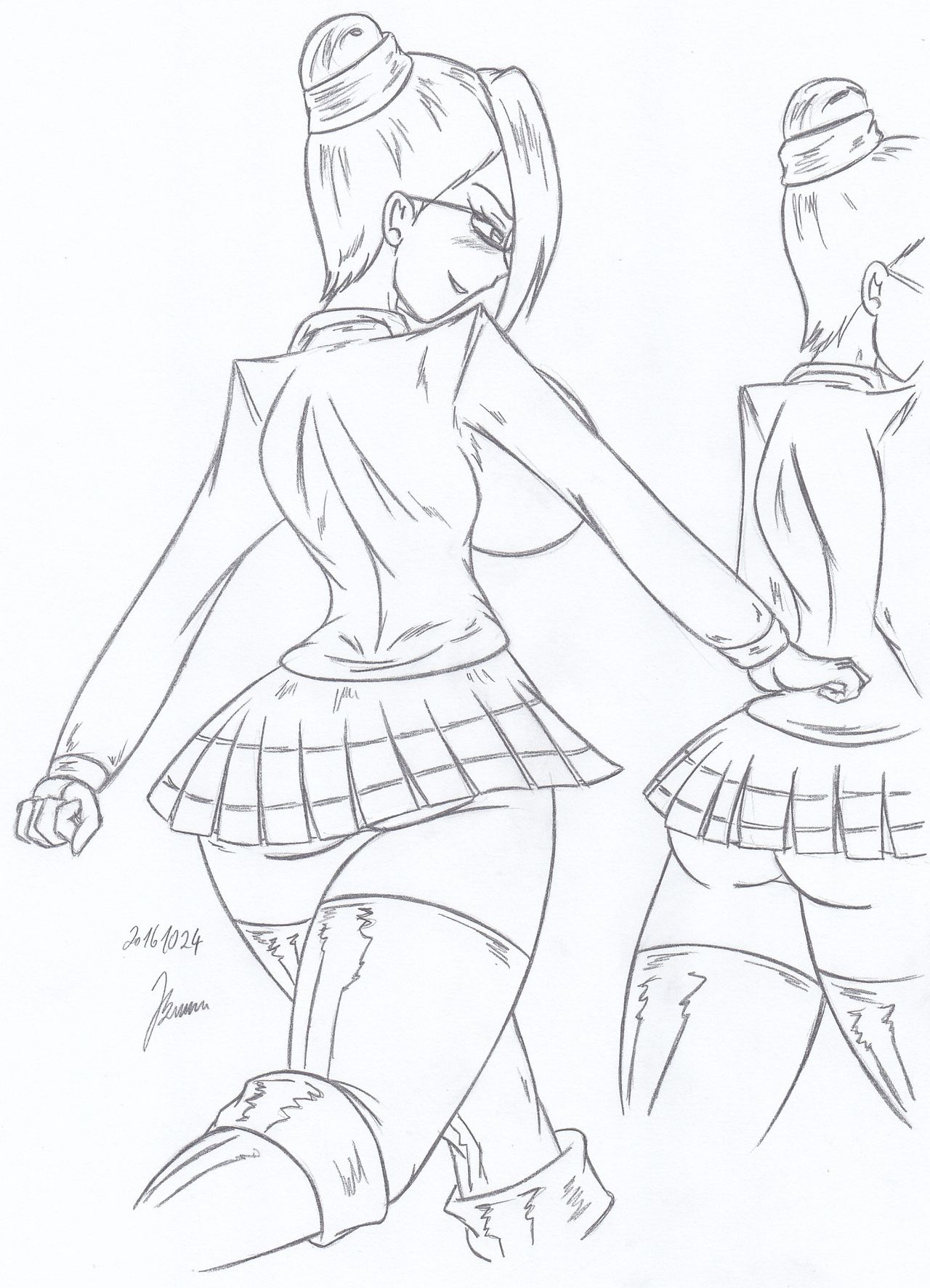 Shiraki Meiko & Titus -  _ My miny Sketches work page 4 full