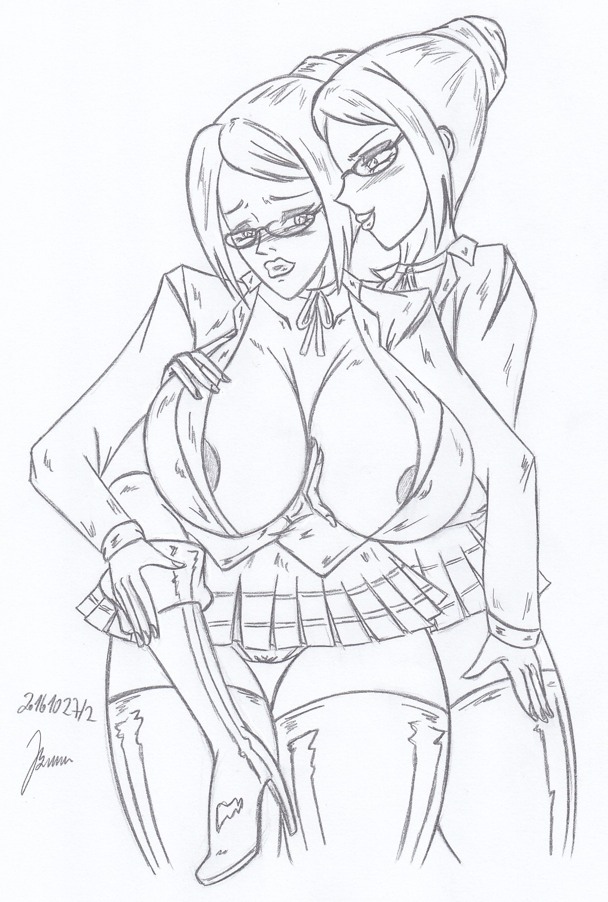Shiraki Meiko & Titus -  _ My miny Sketches work page 6 full
