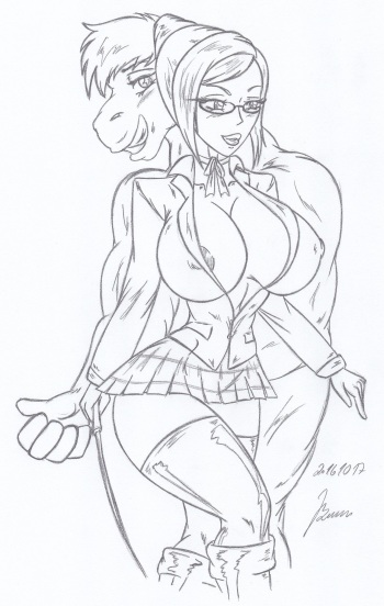 Shiraki Meiko & Titus - (DeeannaDeeann) _ My miny Sketches work cover