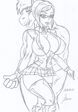 Shiraki Meiko & Titus -  _ My miny Sketches work