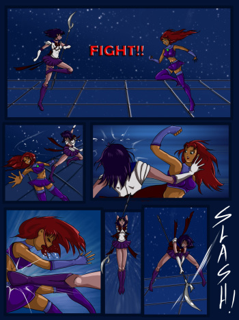 [Emi] Sailor Saturn vs. Starfire (Teen Titans, Sailor Moon) cover