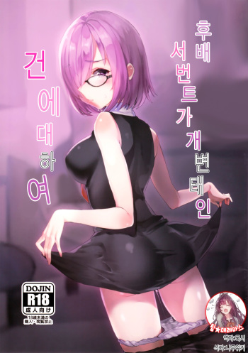 (C93) [Namahamu Tabehoudai 390 Yen (Killcy)] Kouhai Servant ga Dosukebe na Ken | 후배 서번트가 개 변태인 건 에대하여 (Fate/Grand Order) [Korean] [팀☆데레마스] cover
