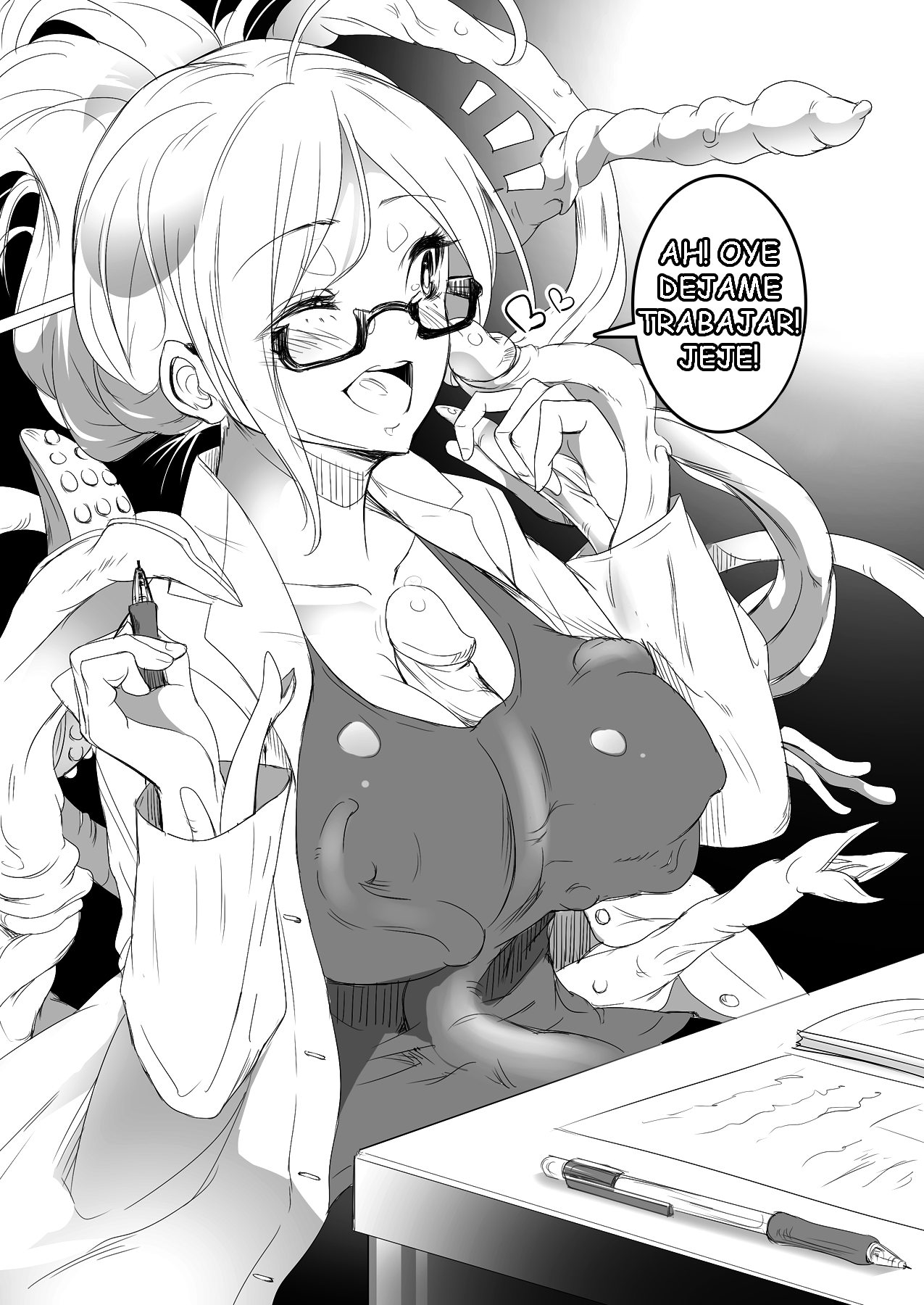 Shokushu to Issho ni Nakayoku Kurasou! | Una Vida Entre Tentaculos page 12 full