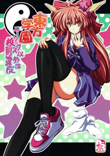(Touhou Kenbunroku Owari no Maki) [Dokugiri (Dy)] Touhou Gakuen Knee Socks Igai wa Kousoku Ihan (Touhou Project) cover