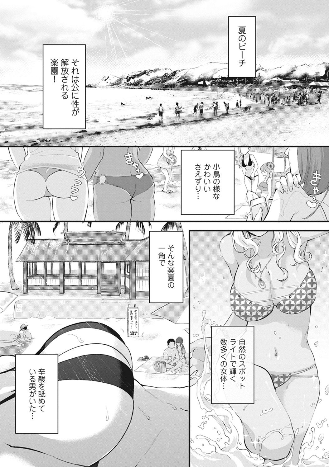 Umi no Ie de Harem Beit! Gal & Shojo to Beach de Ecchi Ch. 1-3 page 2 full