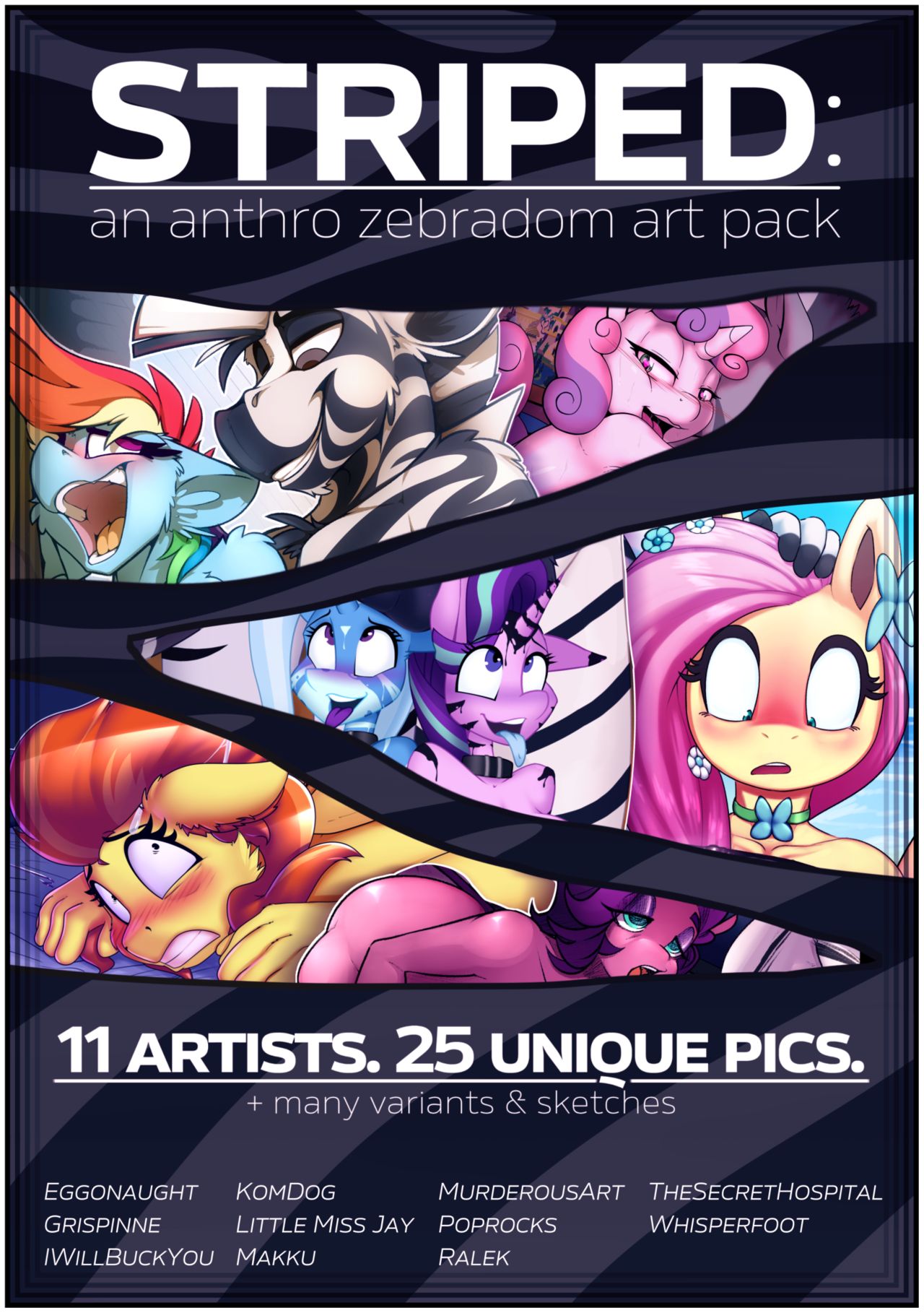 STRIPED: a anthro zebradom art pack page 1 full