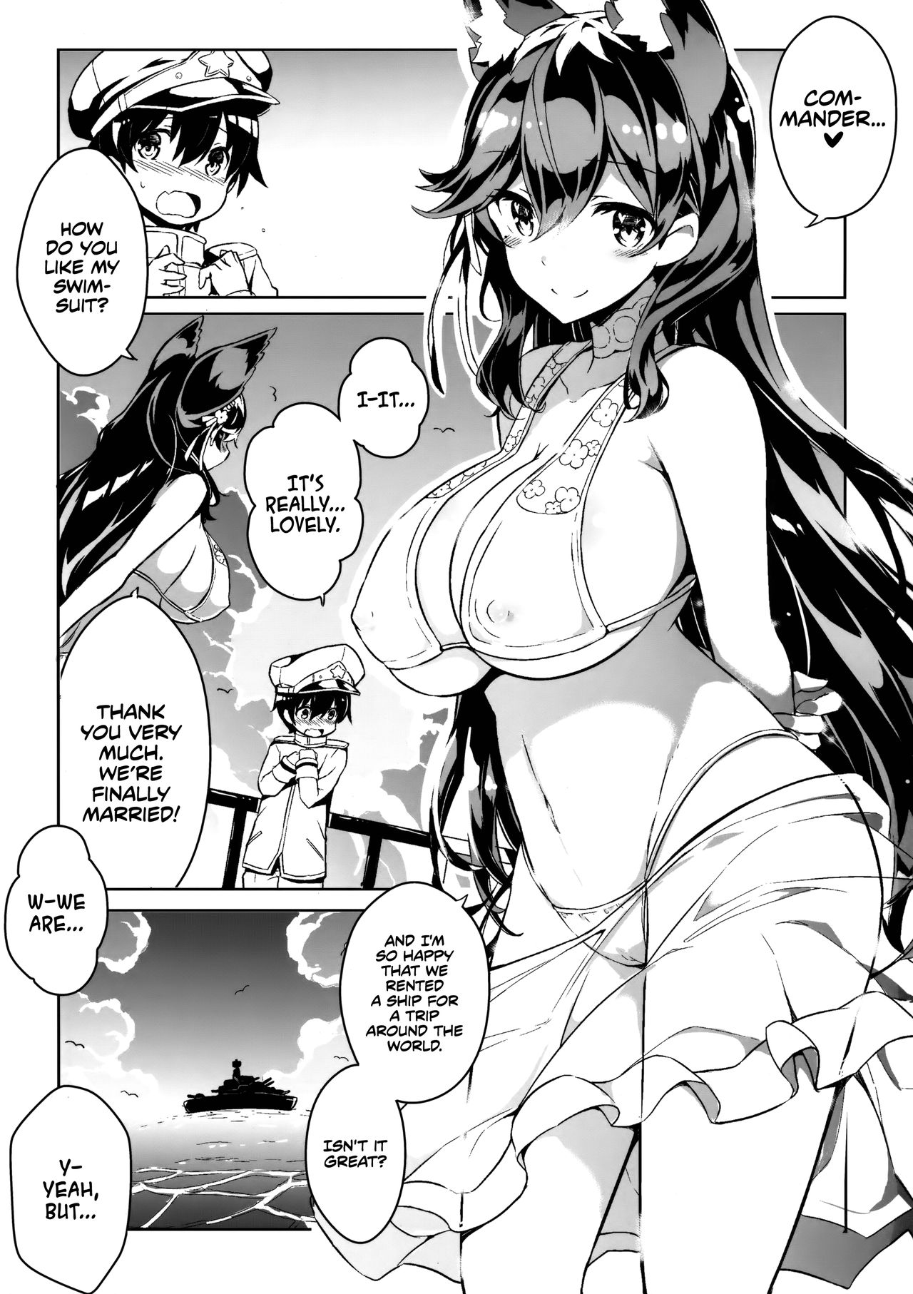 Atago-san no Munyumunyu Oppai o Meshiagare | Feasting on Atago's Big, Squishy Tits   =TLL + mrwayne= page 2 full