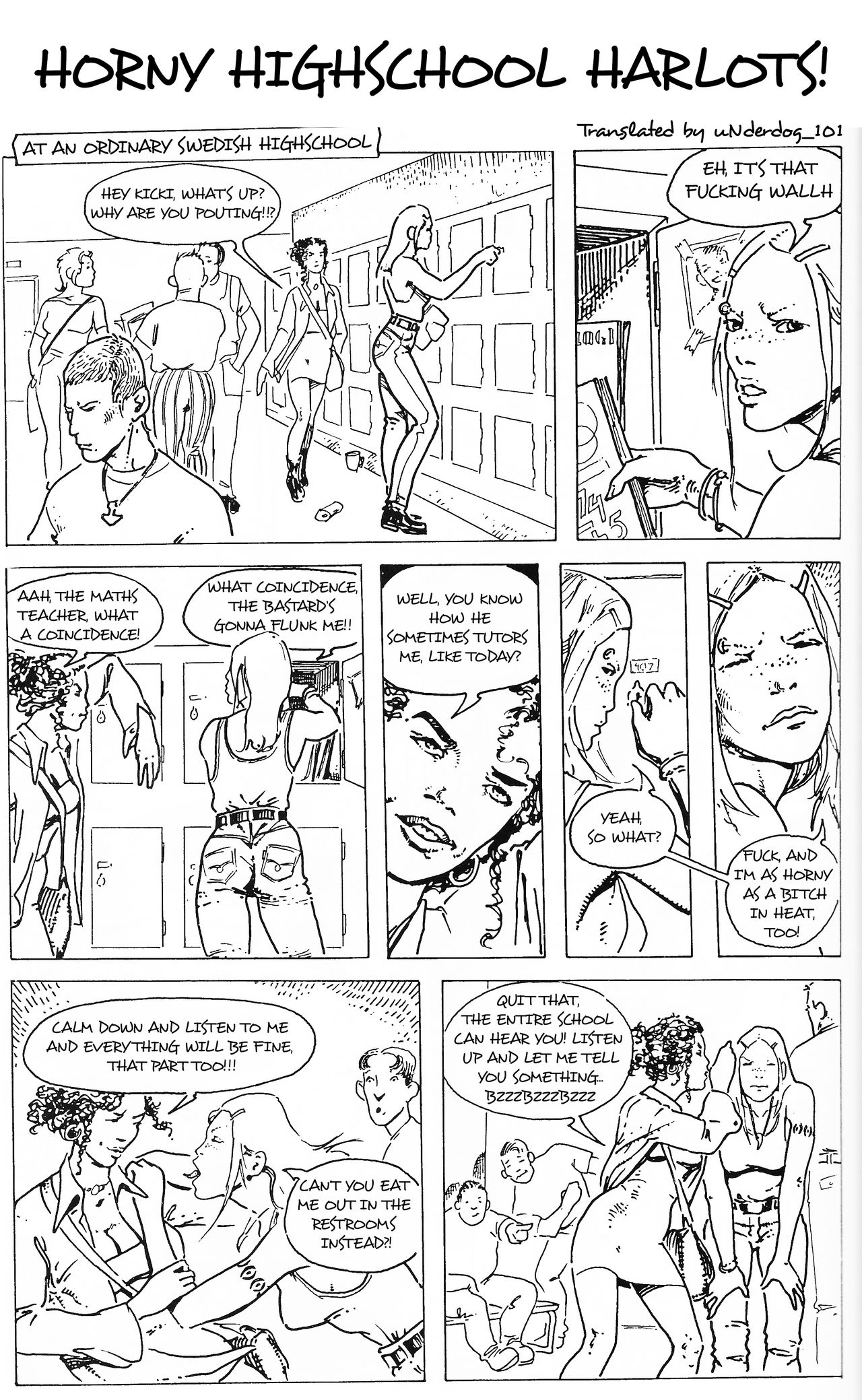 Horny Highschool Harlots page 1 full