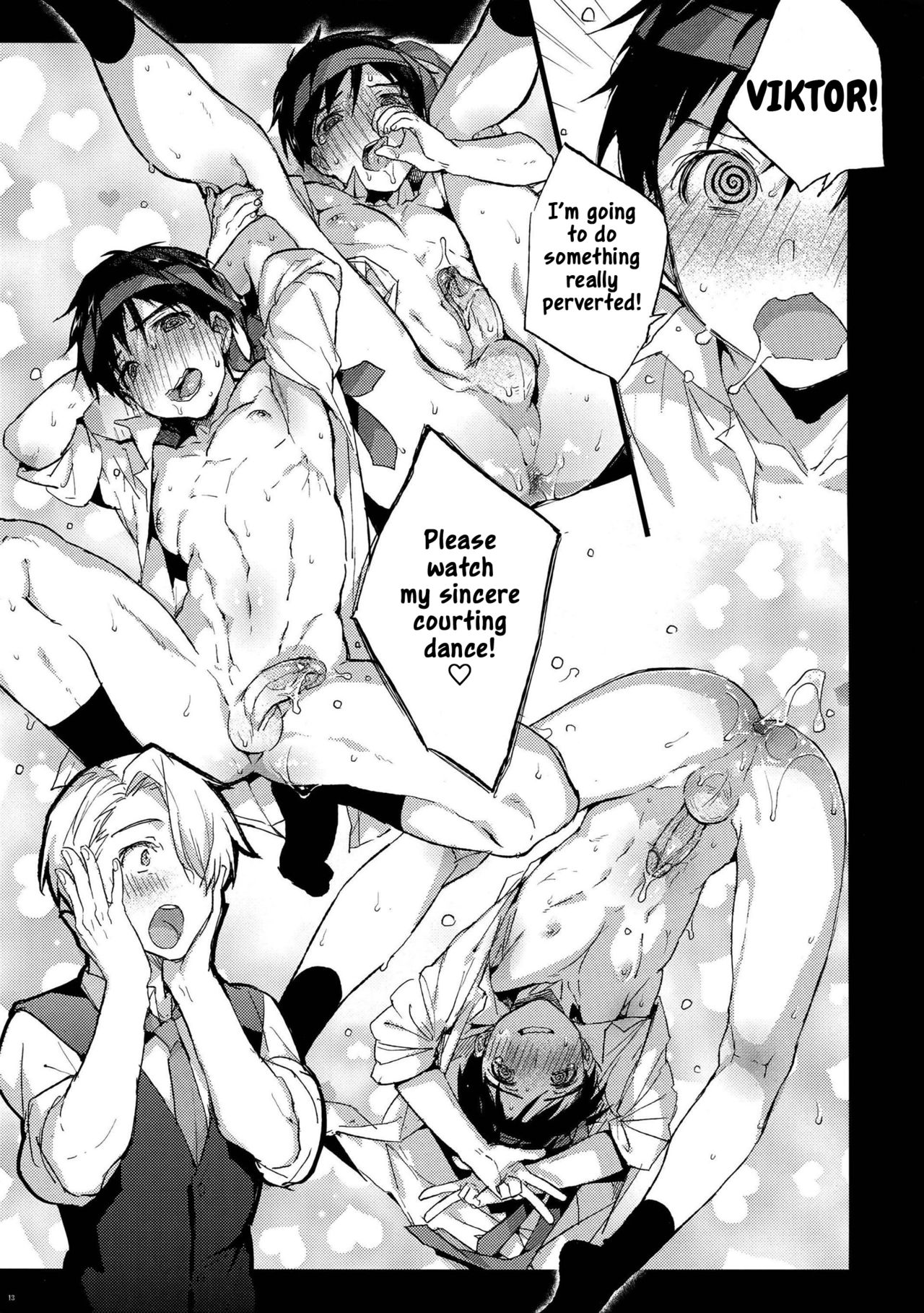 Katsuki Yuuri no Chokuchou ni Vodka o Sosogikonde xxx Saseru | Let's Pour Vodka inside Katsuki Yuuri's Asshole and XXX Him After page 12 full